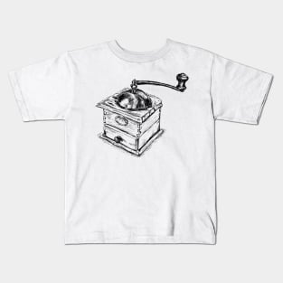 Coffee Grinder Print Kids T-Shirt